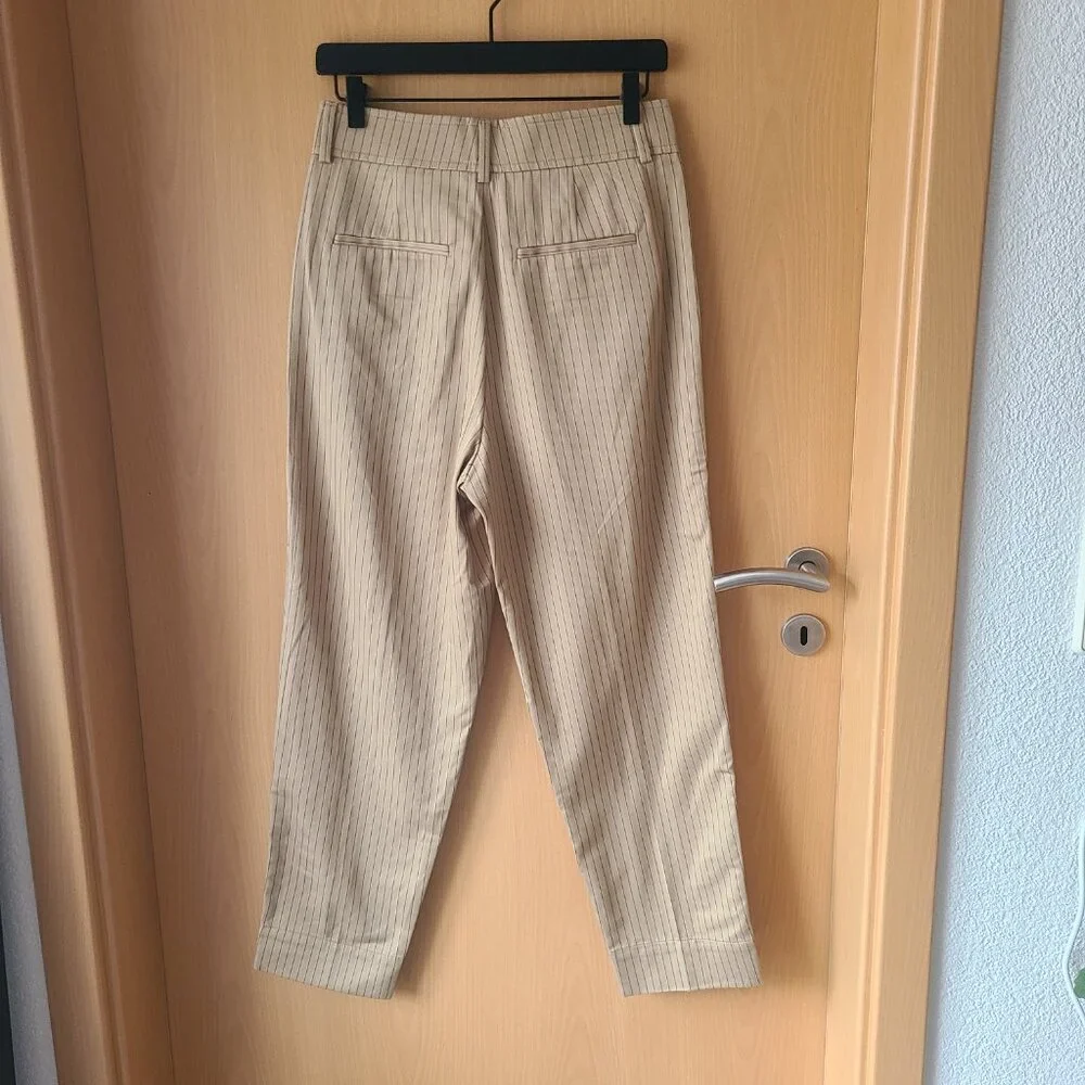 Everlane The Draper High Waisted Pinstripe Trouser Pants Size 4 - New with tags - Picture 5 of 16